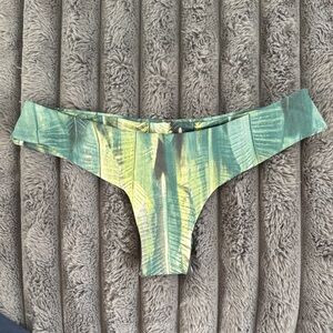 Midori Green and Yellow Leaf Bikini Bottom